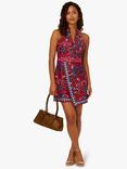 Adrianna by Adrianna Papell Floral Faux Wrap Dress, Brown/Multi