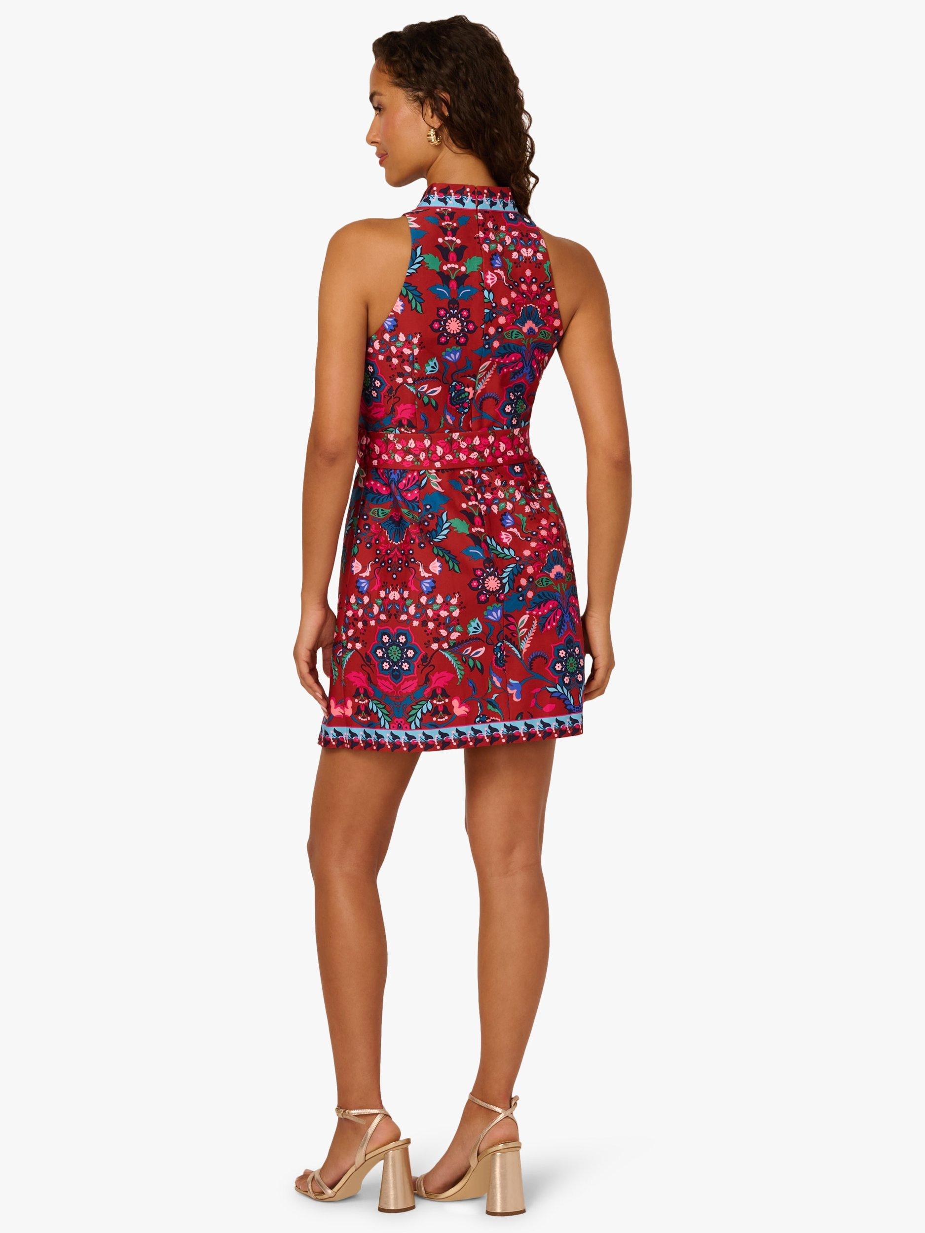 Product image 3 of 7, which shows Adrianna by Adrianna Papell Floral Faux Wrap Dress, Brown/Multi, 6