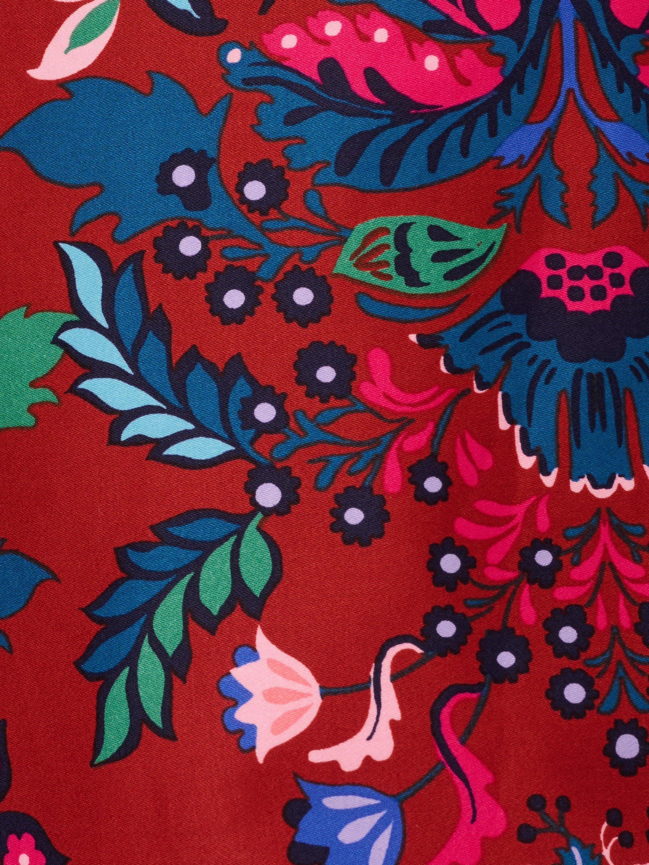 Product image 7 of 7, which shows Adrianna by Adrianna Papell Floral Faux Wrap Dress, Brown/Multi, 6