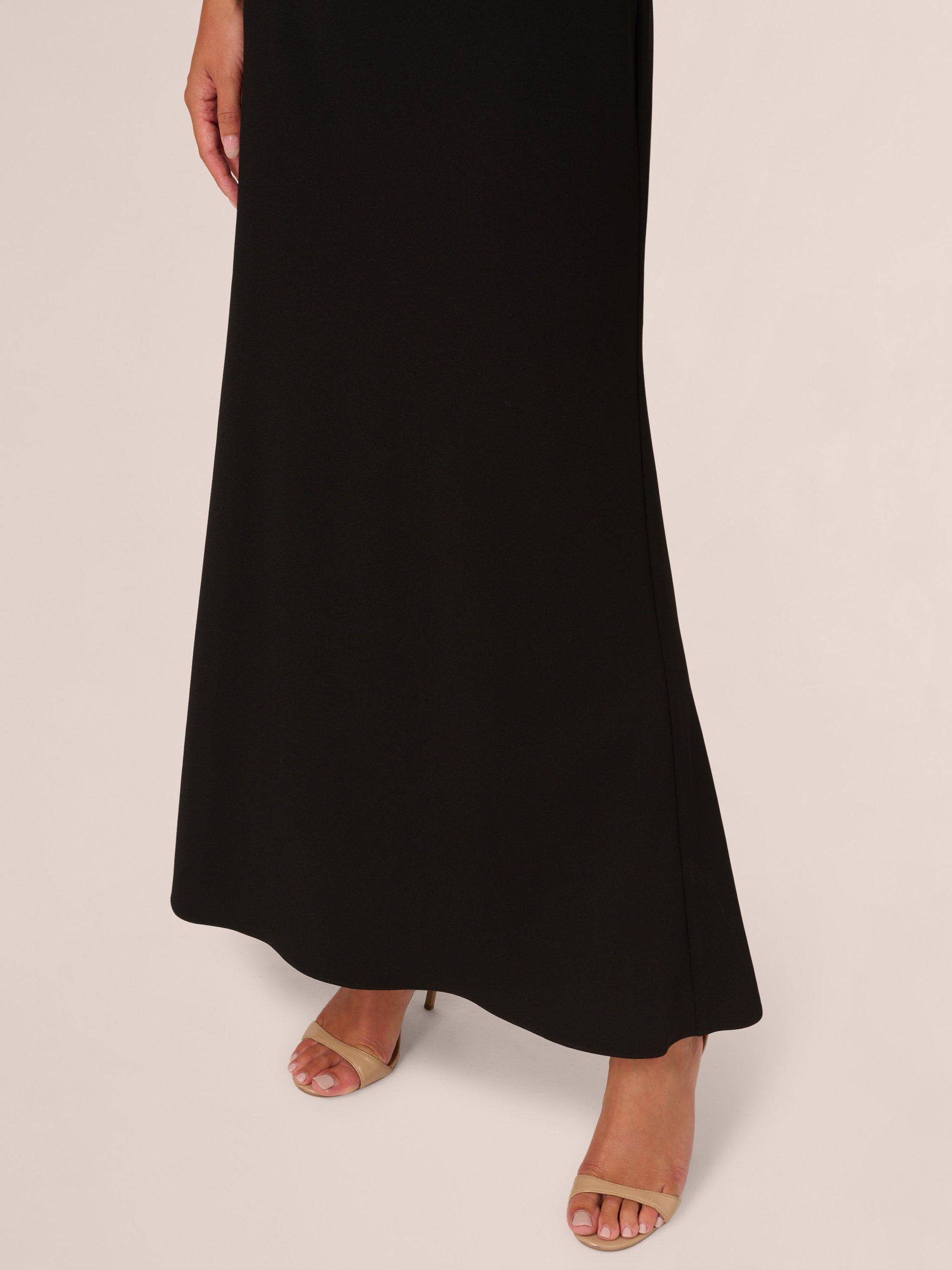 Product image 5 of 6, which shows Adrianna Papell Studio Faux Pearl Neckline Dress, Black, 6