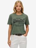 Superdry Embellished Graphic T-Shirt, Thyme Green