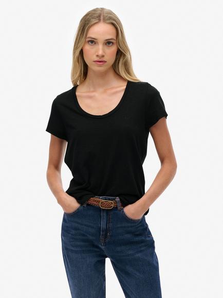 Superdry Studios Scoop Neck T-Shirt, Black