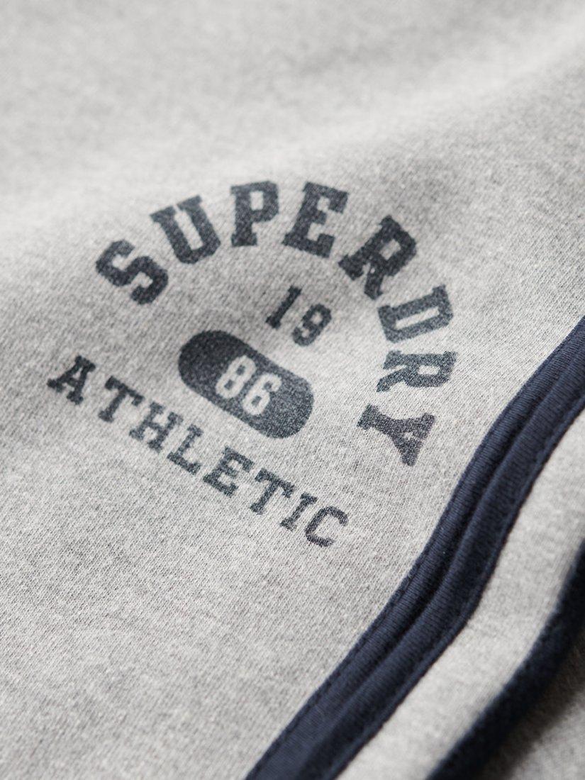 Product image 4 of 7, which shows Superdry Athletic Essentials Stripe Flare Joggers, Grey Marl, 6