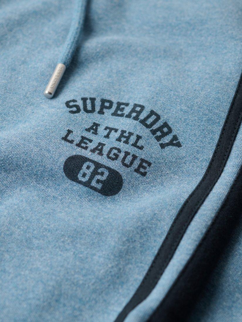 Product image 6 of 6, which shows Superdry Athletic Essentials Stripe Flared Joggers, Wedgewood Blue Marl, 6