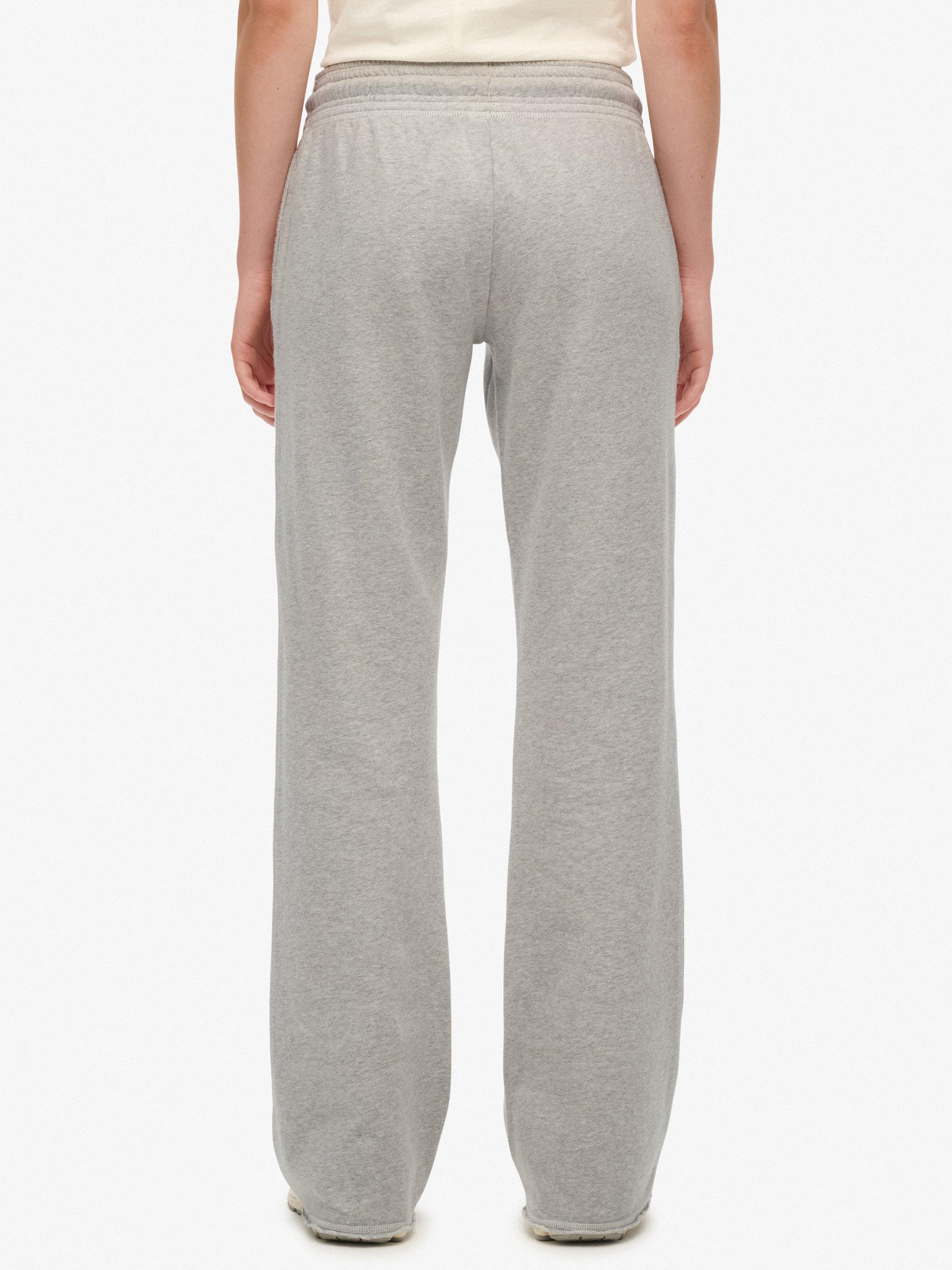 Product image 4 of 7, which shows Superdry Athletic Embroidered Flare Joggers, Glacier Grey Marl, 6