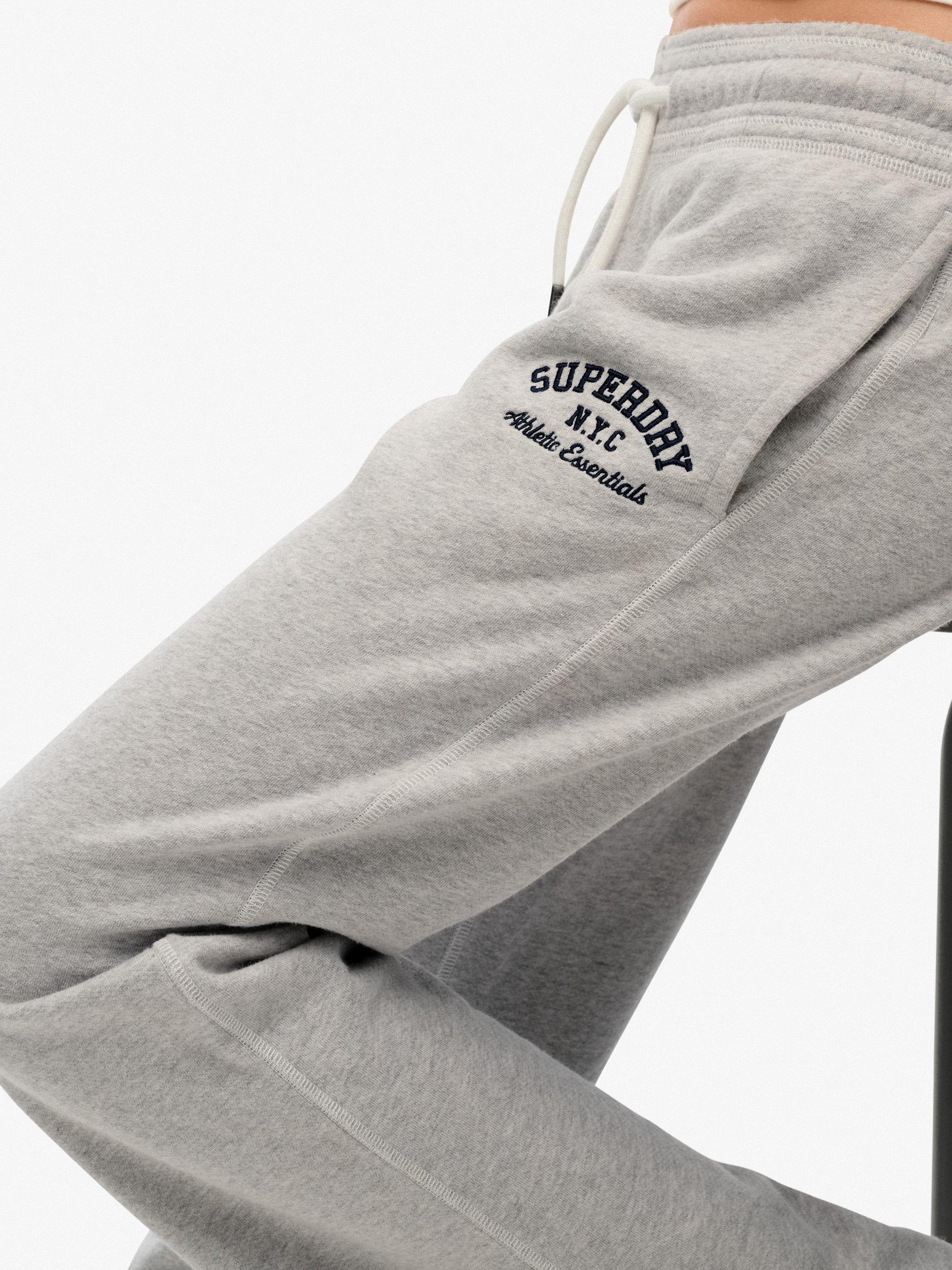 Product image 6 of 7, which shows Superdry Athletic Embroidered Flare Joggers, Glacier Grey Marl, 6