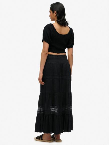 Superdry Ibiza Maxi Skirt, Black - view 2, Black