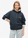 Superdry Athletic Essentials Oversized Hoodie, Blueberry Navy