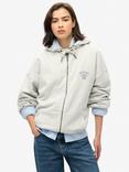 Superdry Athletic Essentials Oversized Hoodie, Glacier Grey Marl