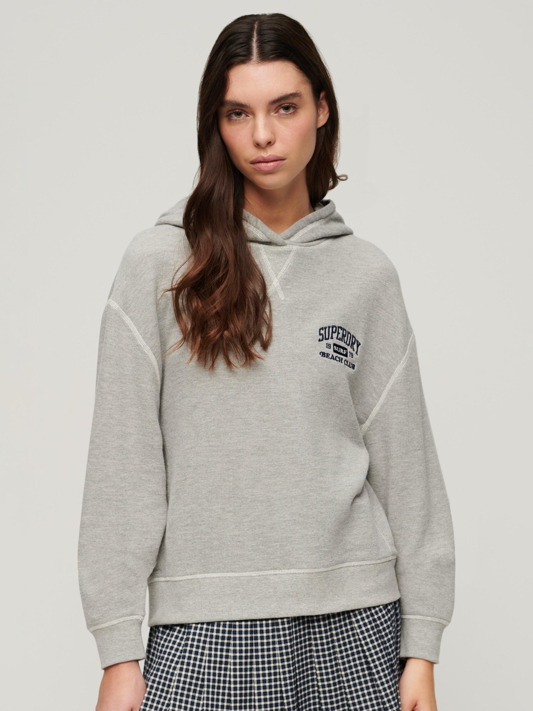 Product image 1 of 4, which shows Superdry Athletic Essentials Hoodie, Grey Marl, 6