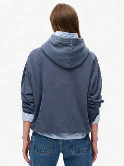 Superdry Athletic Essentials Applique Oversized Hoodie, Mariner Navy - view 2, Mariner Navy