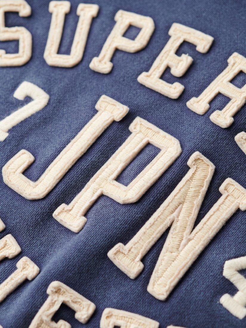 Product image 6 of 6, which shows Superdry Athletic Essentials Applique Oversized Hoodie, Mariner Navy, 6