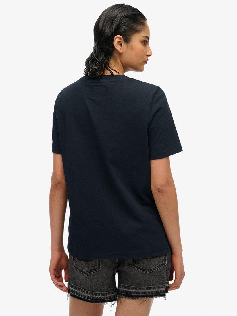 Product image 2 of 4, which shows Superdry Vintage Logo Tokyo Relaxed T-Shirt, Vintage Black Slub, 6