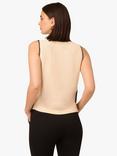 Adrianna Papell Contrast Trim Open Knit Top, Cream/Black
