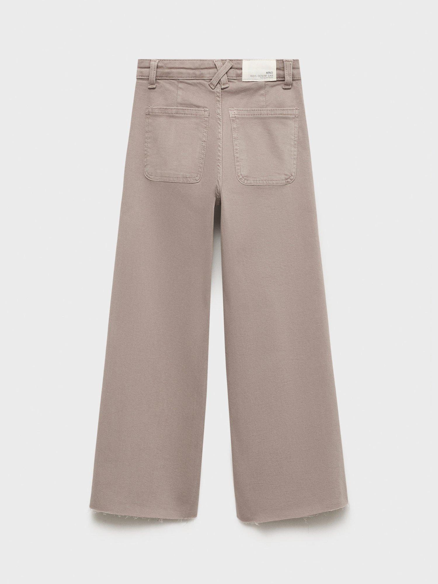 Product image 2 of 4, which shows Mango Kids' Denim Seamless Wide Leg Jeans, Medium Brown, 9 years