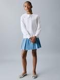 Mango Kids' Carmen Babydoll Collar Shirt, White