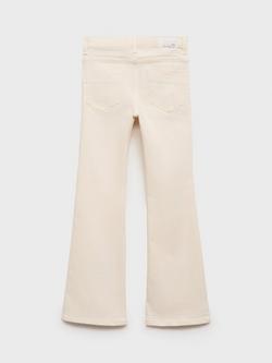 Mango Kids' Denim Flared Jeans - view 2, Light Beige