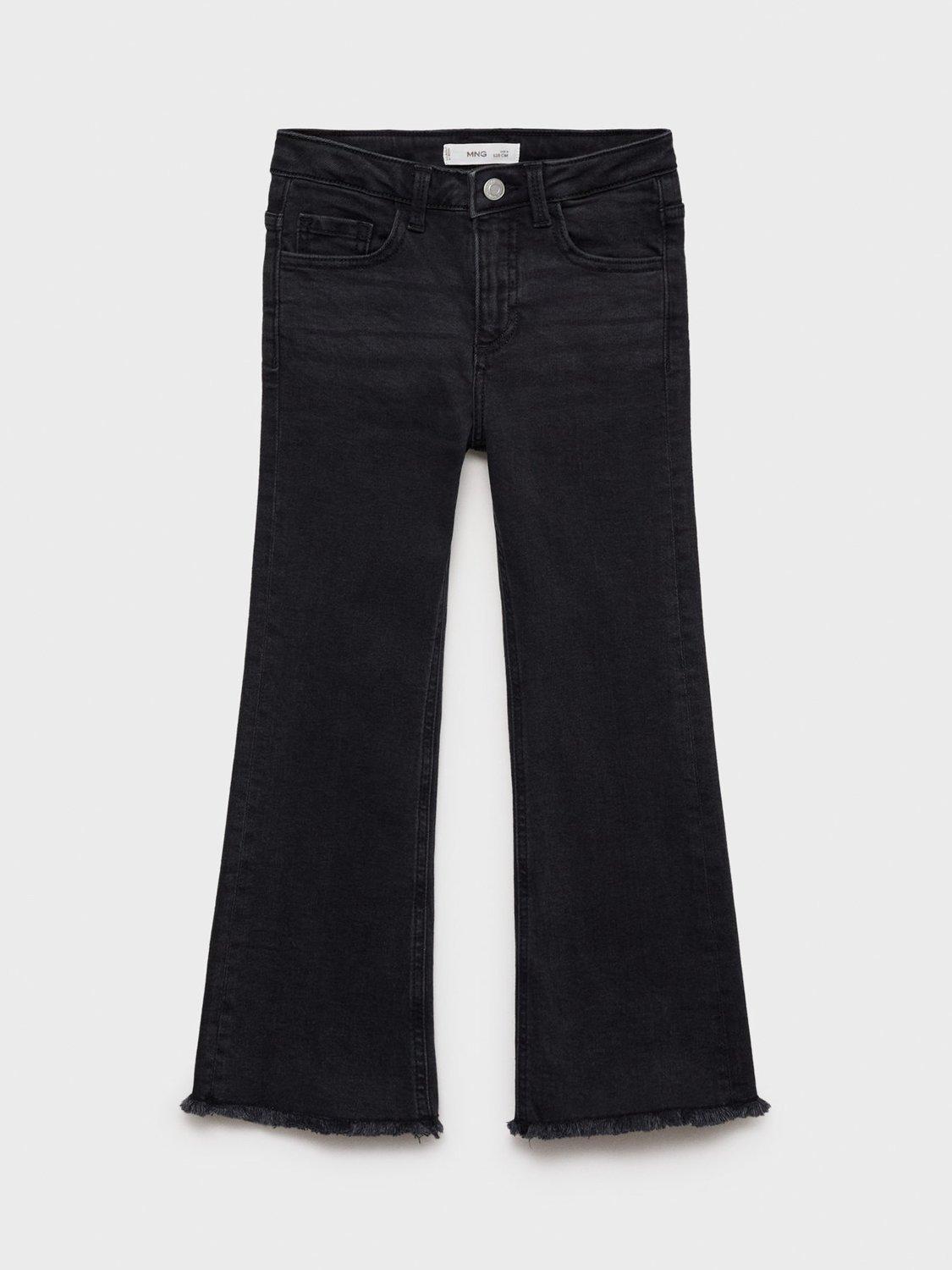 Product image 1 of 4, which shows Mango Kids' Flared Jeans, Open Grey, 10 years