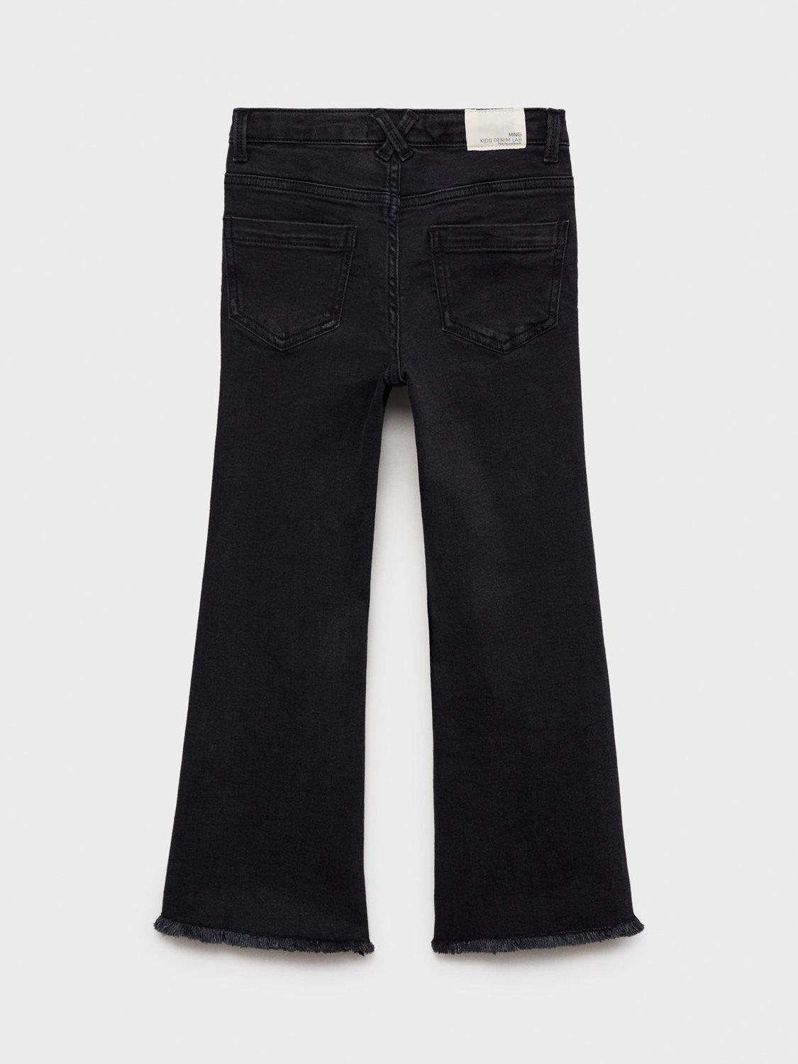 Product image 2 of 4, which shows Mango Kids' Flared Jeans, Open Grey, 10 years