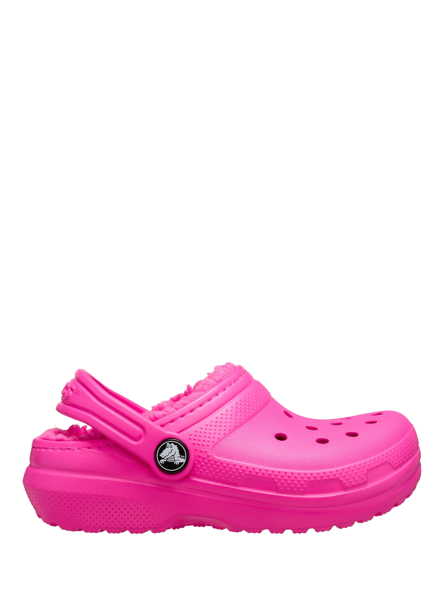 Product image 1 of 6, which shows Crocs Kids' Classic Lined Clogs, Pink Crush, 11 Jnr