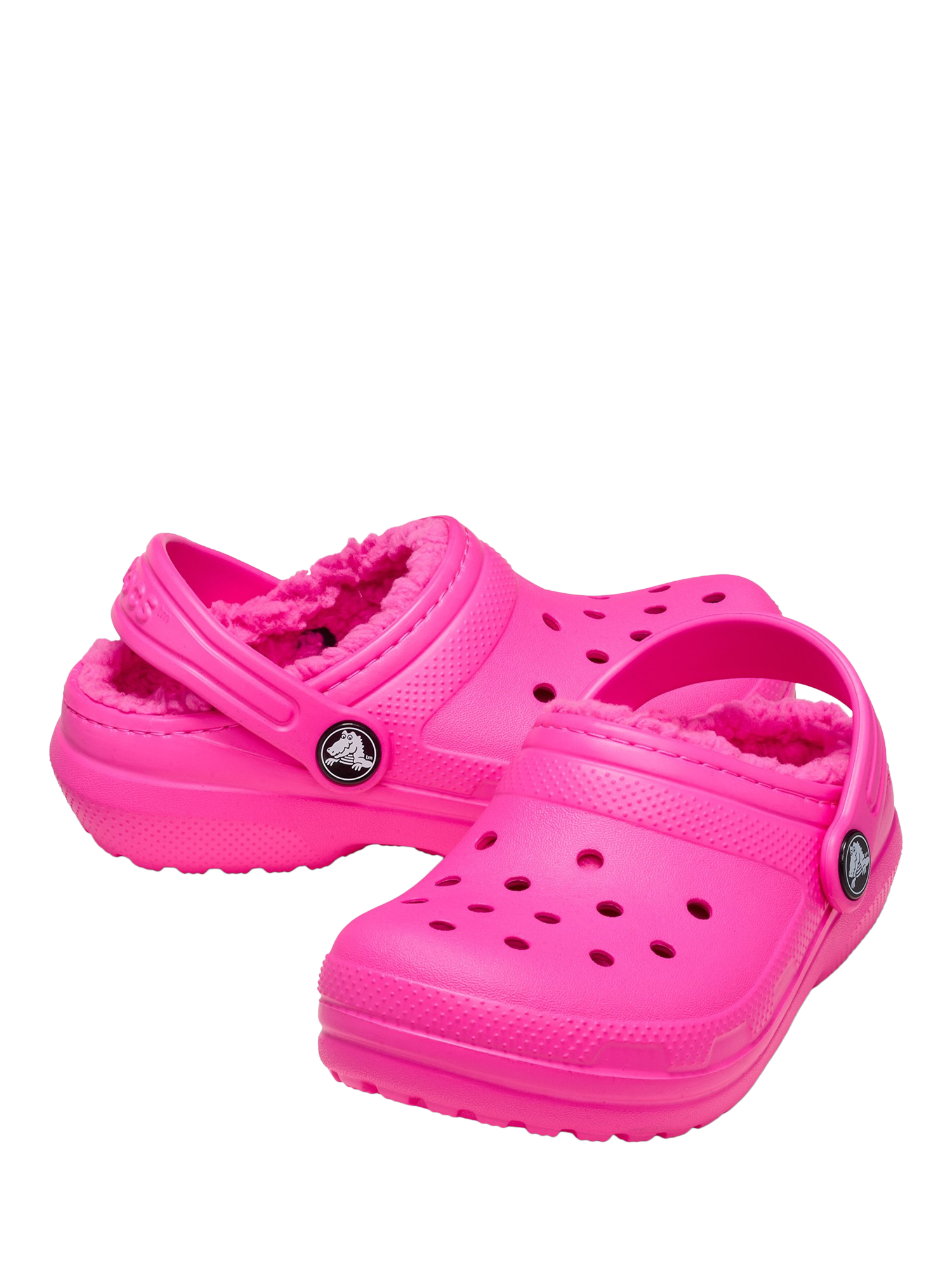 Product image 4 of 6, which shows Crocs Kids' Classic Lined Clogs, Pink Crush, 11 Jnr