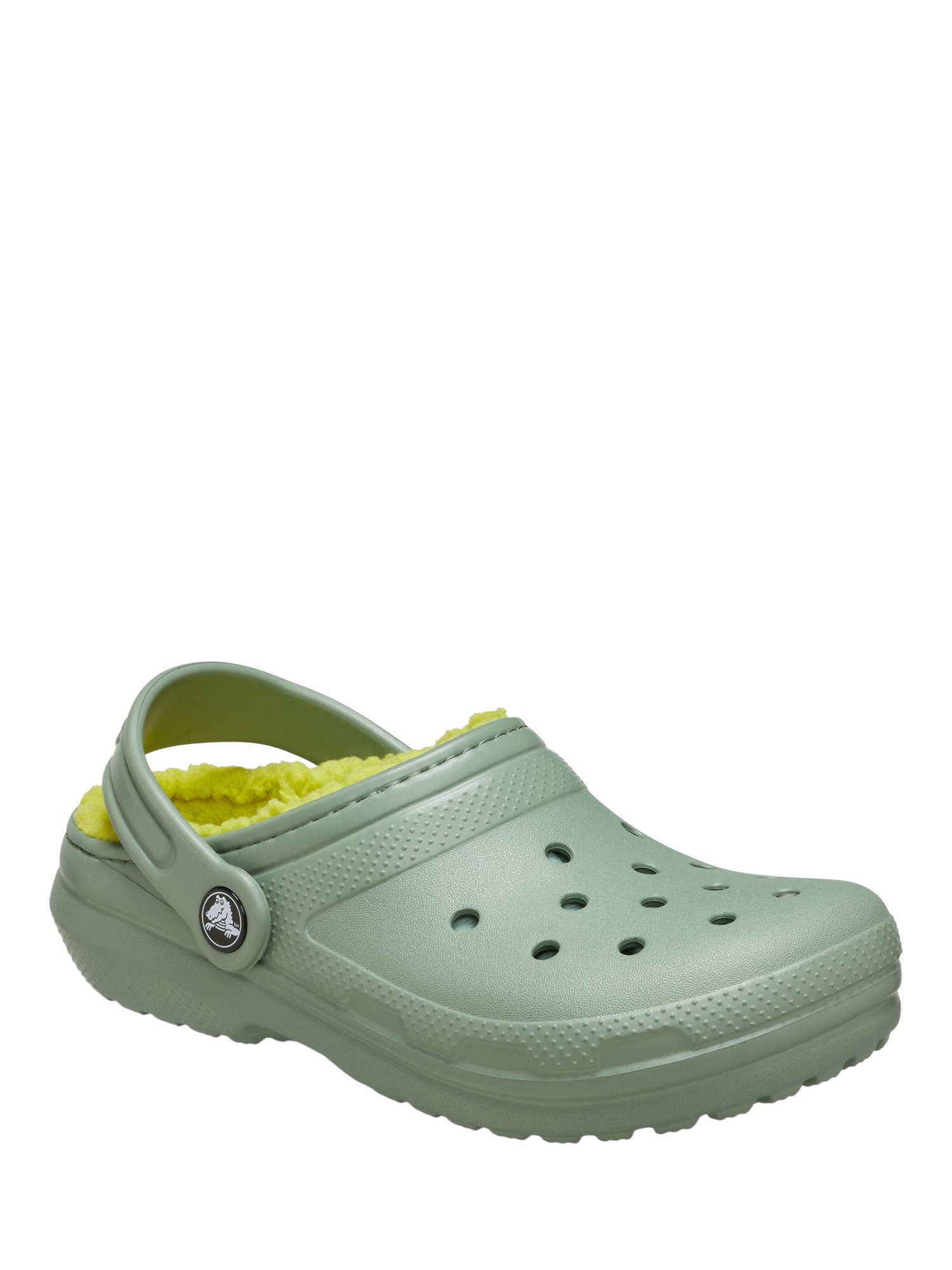 Product image 2 of 5, which shows Crocs Kids' Classic Lined Clogs, Moss, 11 Jnr
