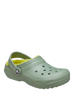 Crocs Kids' Classic Lined Clogs, Moss - view 2, Moss