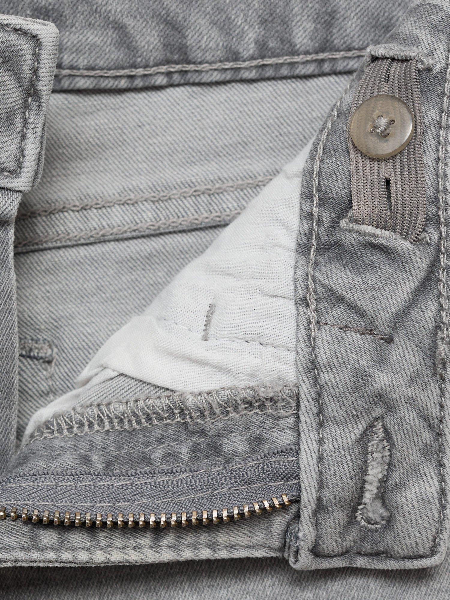 Product image 4 of 4, which shows Mango Kids' Slim Fit Jeans, Open Grey, 6Y