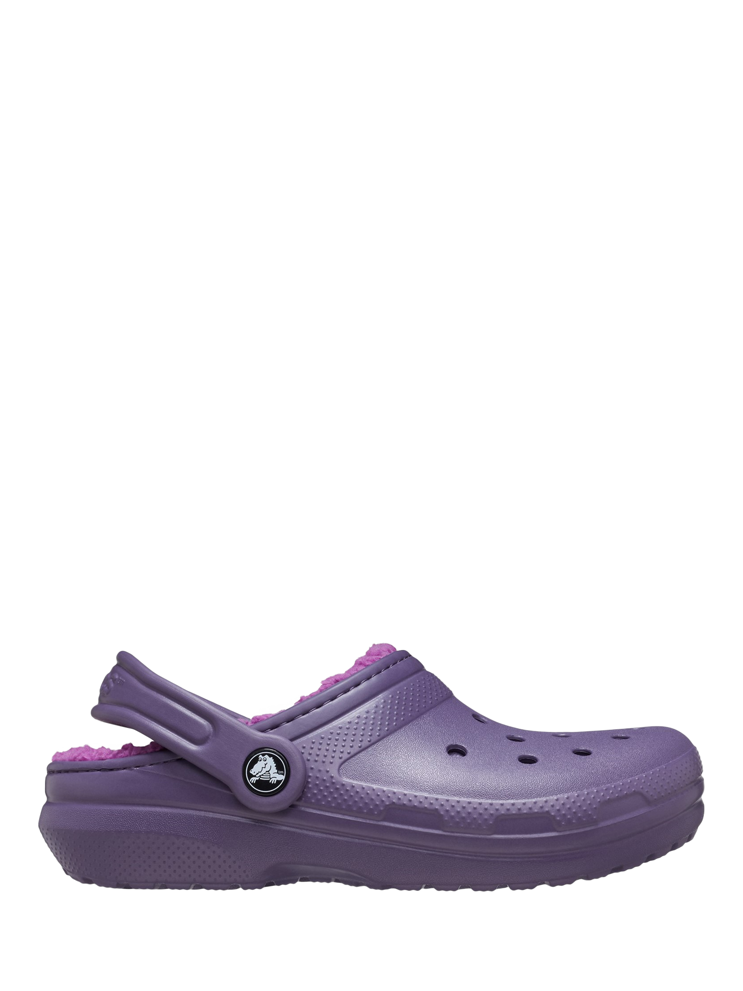 Product image 1 of 6, which shows Crocs Kids' Classic Lined Clogs, Nightshade, 4 Jnr