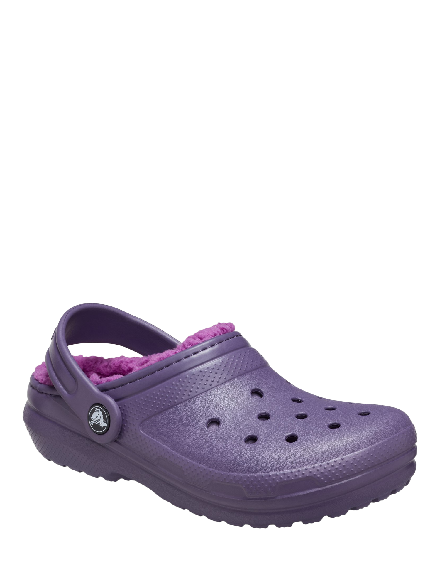 Product image 2 of 6, which shows Crocs Kids' Classic Lined Clogs, Nightshade, 4 Jnr