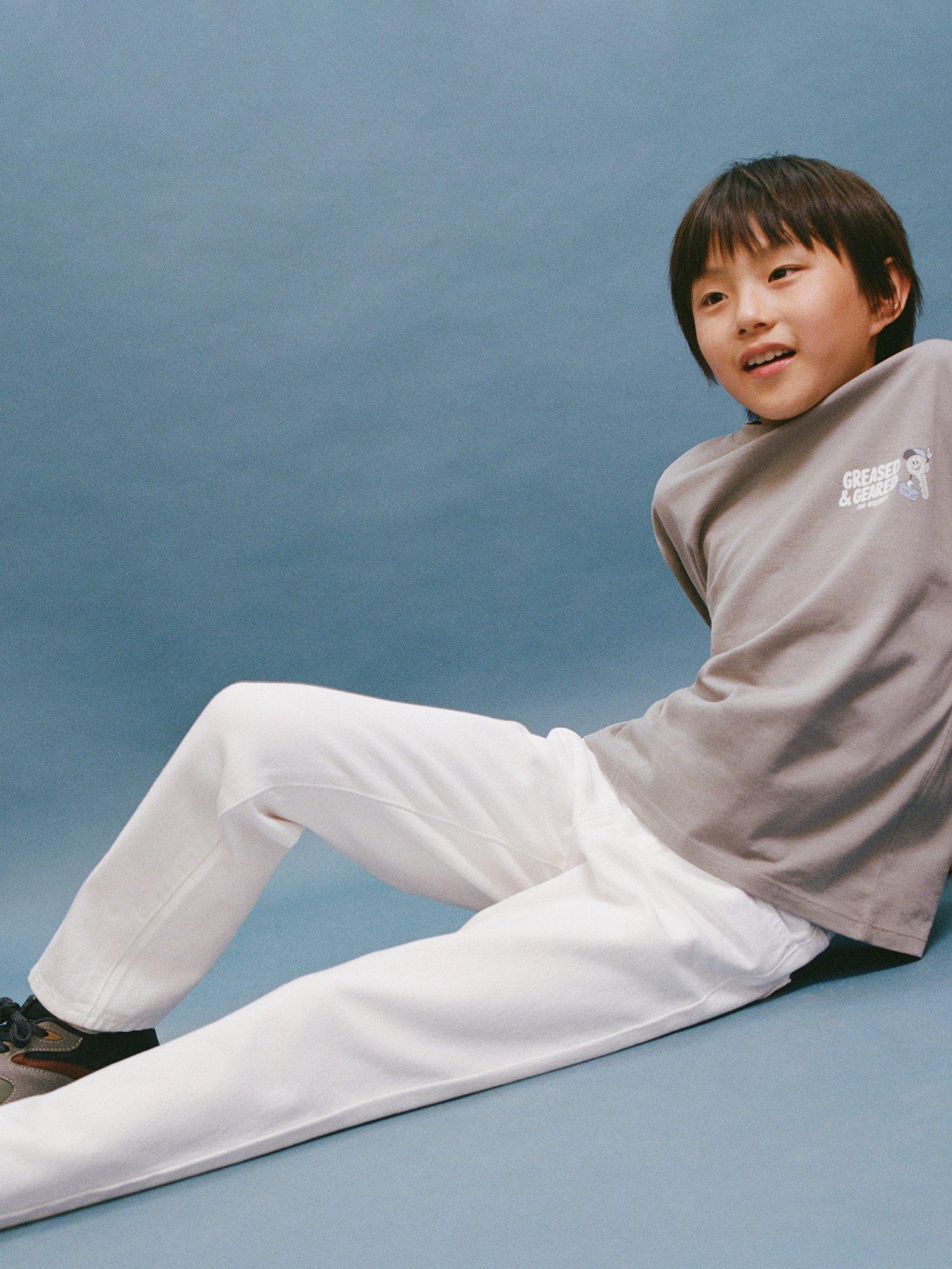 Product image 1 of 5, which shows Mango Kids' Demin Slim Jeans, White, 10 years