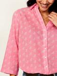 Aspiga Cecilia Leaf Print Shirt, Pink/White