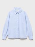 Mango Kids' Carla Stripe Shirt, Medium Blue