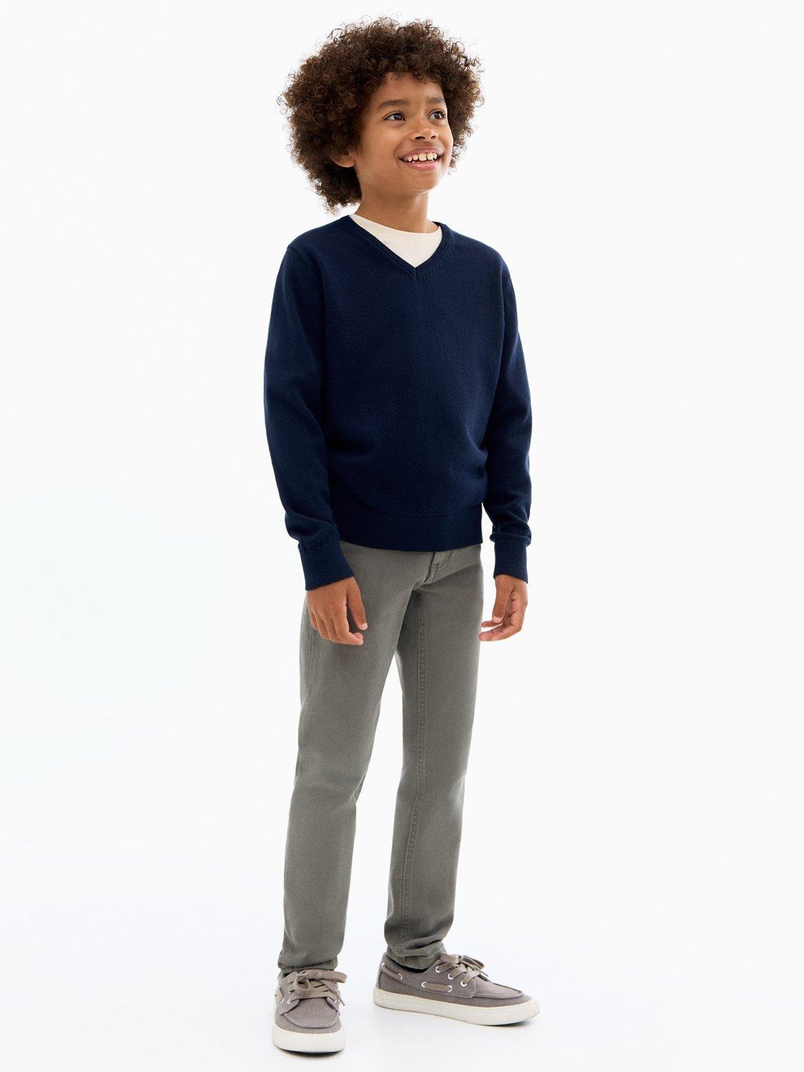 Mango Kids' Peru Trousers, Beige Khaki