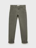 Mango Kids' Peru Trousers, Beige Khaki