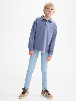 Mango Kids' Skinny Jeans, Open Blue