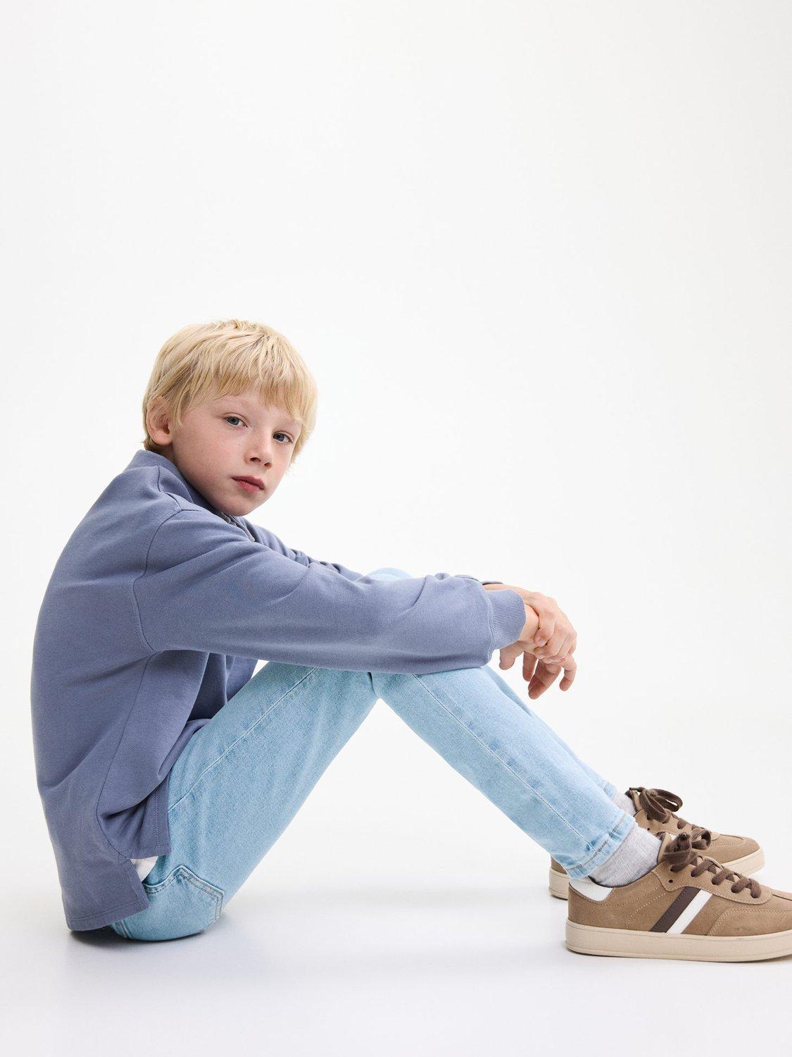 Product image 2 of 6, which shows Mango Kids' Skinny Jeans, Open Blue, 6Y
