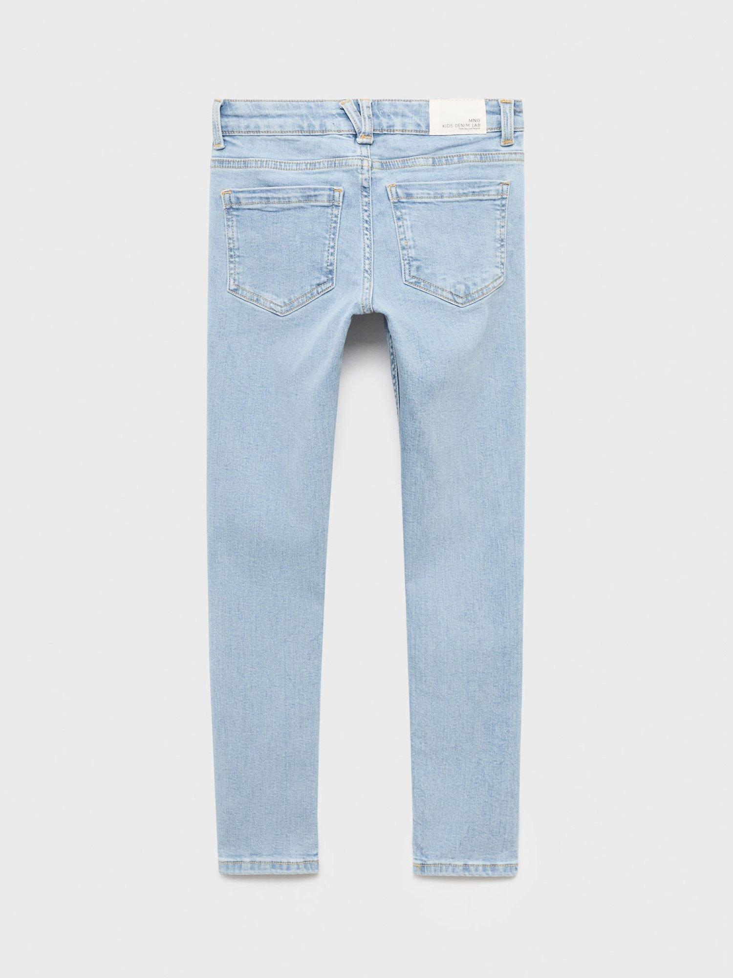 Product image 4 of 6, which shows Mango Kids' Skinny Jeans, Open Blue, 6Y