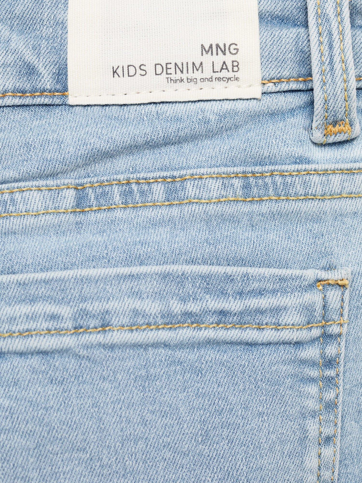 Product image 5 of 6, which shows Mango Kids' Skinny Jeans, Open Blue, 6Y