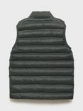 Mango Kids' Alvaro Quilted Gilet, Beige - Khaki