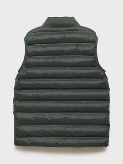 Mango Kids' Alvaro Quilted Gilet, Beige - Khaki - view 2, Beige - Khaki