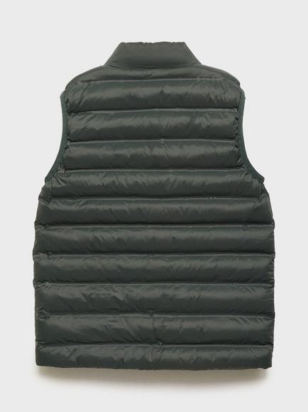 Mango Kids' Alvaro Quilted Gilet, Beige - Khaki - view 2, Beige - Khaki
