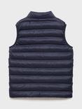 Mango Kids' Alvaro Puffer Gilet, Navy
