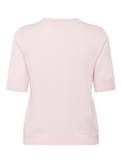 Part Two Natanya Short Sleeve Pure Wool Jumper - view 2, Mid Pink