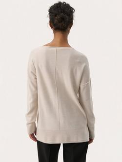 Part Two Noura Round Neck Jumper - view 2, Natural Beige