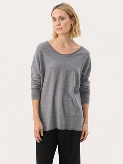 Part Two Noura Round Neck Jumper, Mid Grey