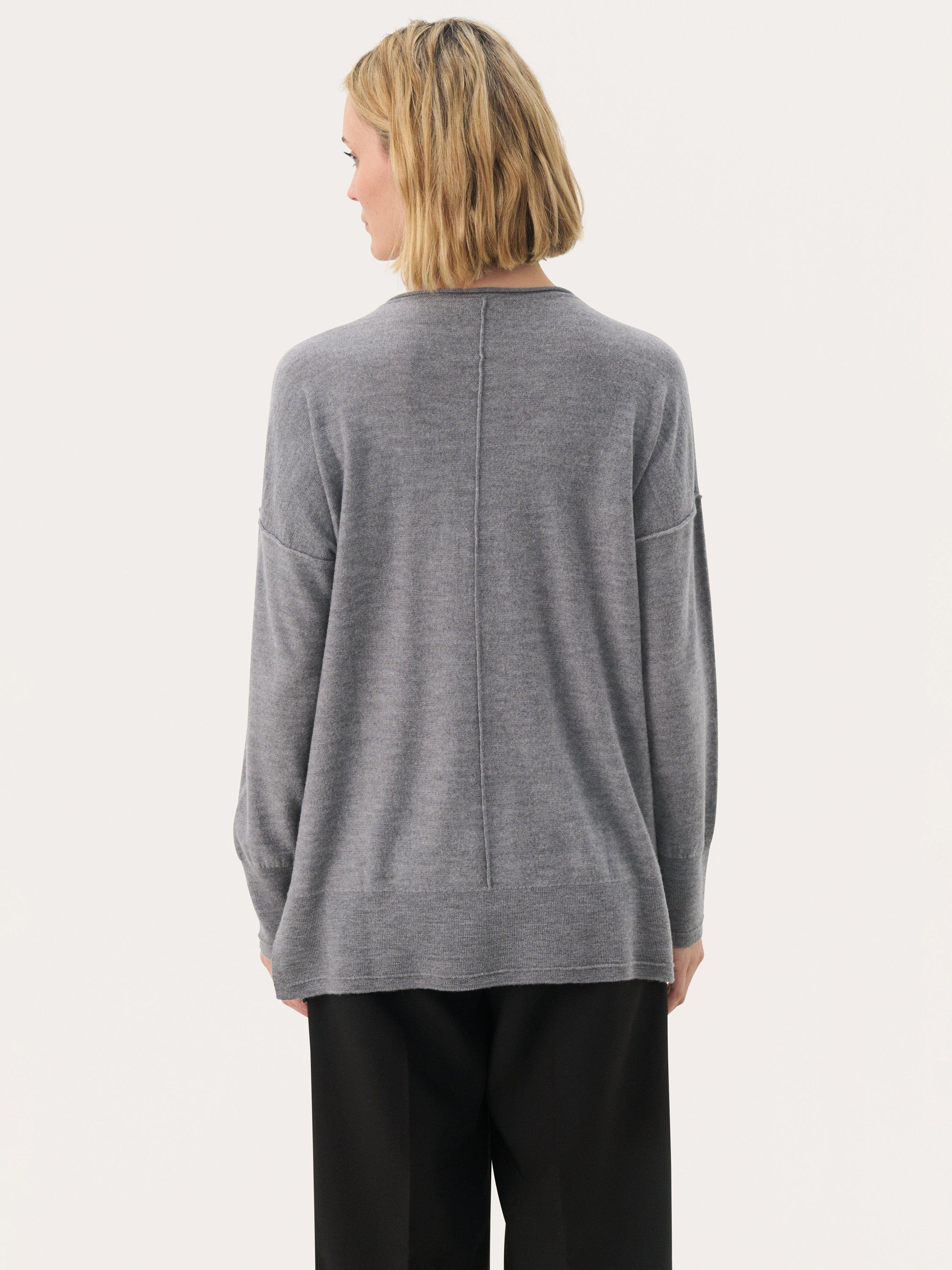 Product image 2 of 6, which shows Part Two Noura Round Neck Jumper, Mid Grey, XS