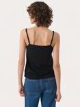 Part Two Nataliene Lace Trim Vest Top, Black