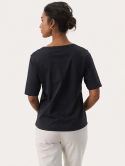 Part Two Ratansa V-Neck T-Shirt, Dark Navy - view 2, Dark Navy