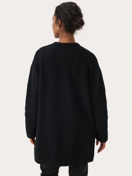Part Two Niya Open Neck Cardigan - view 2, Dark Navy
